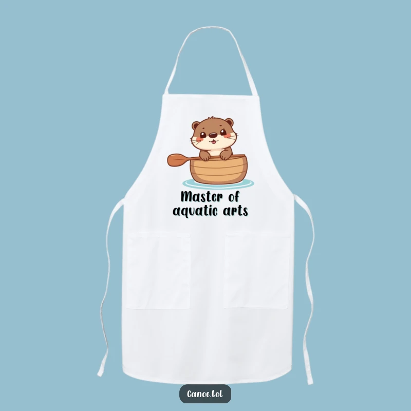 Funny Otter Canoe Apron: Cook Up Fun in the Kitchen with This Cute Design!