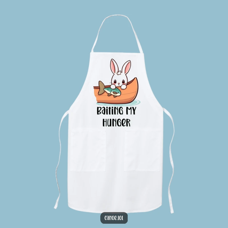 Funny Rabbit Canoe Apron, Curious Peek Chef, Perfect Funny Gift