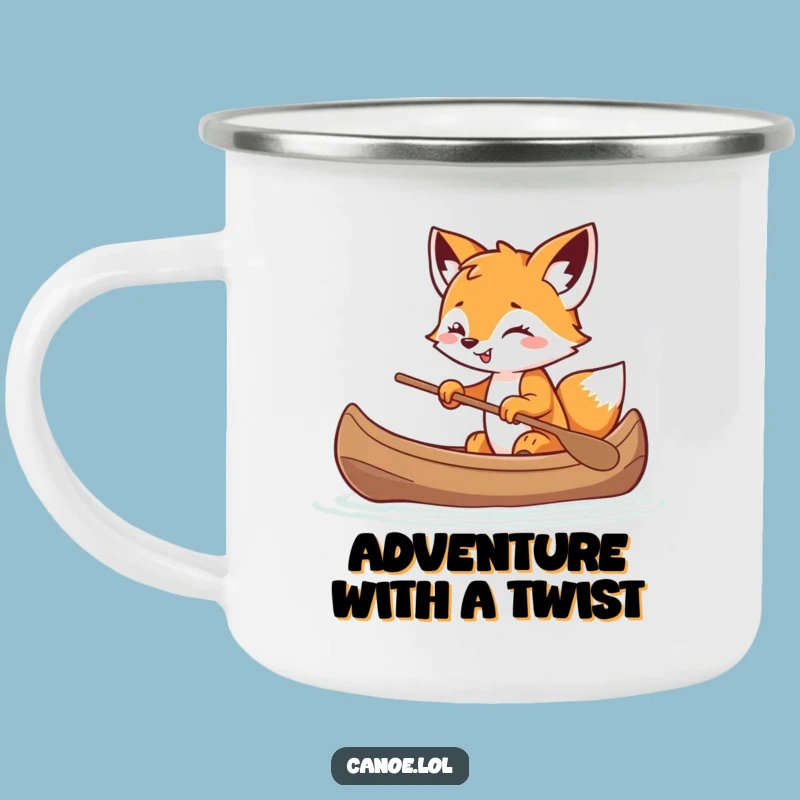 Funny Fox Cub Canoe Camping Mug: Adventure Fuel for the Mischievous Explorer Gift