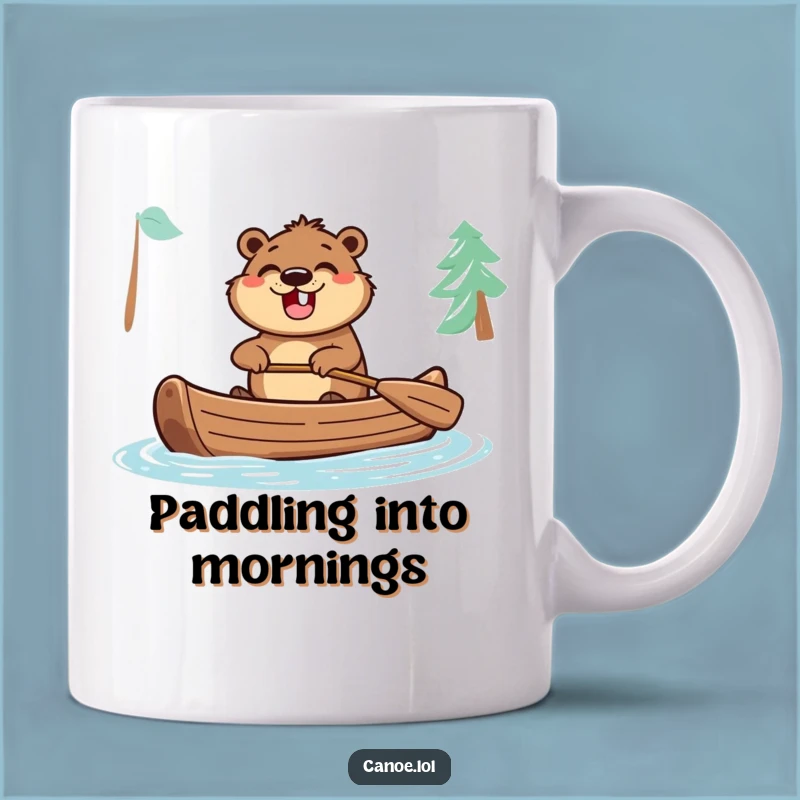 Funny Excited Beaver Canoe Mug: A Hilarious Adventure Gift!