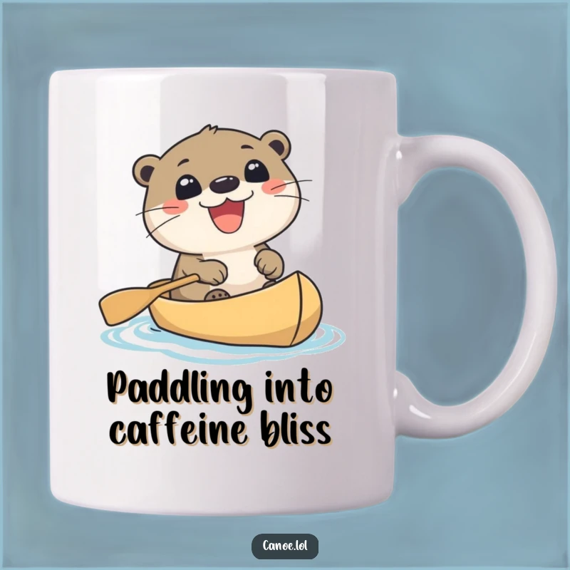 Funny Cute Otter Canoe Mug: The Perfect Grinning Wildlife Gift for Otter Lovers