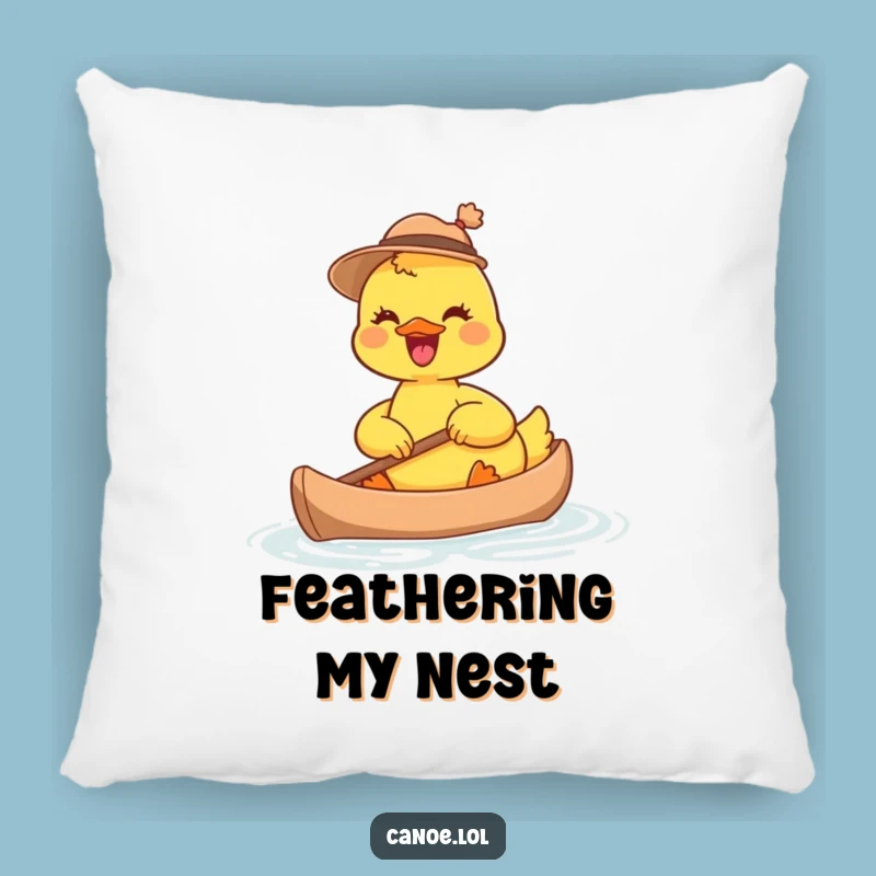 Funny Joyful Duckling Canoe Pillow: Cuddle the Cutest Hat-Wearing Waterfowl Gift