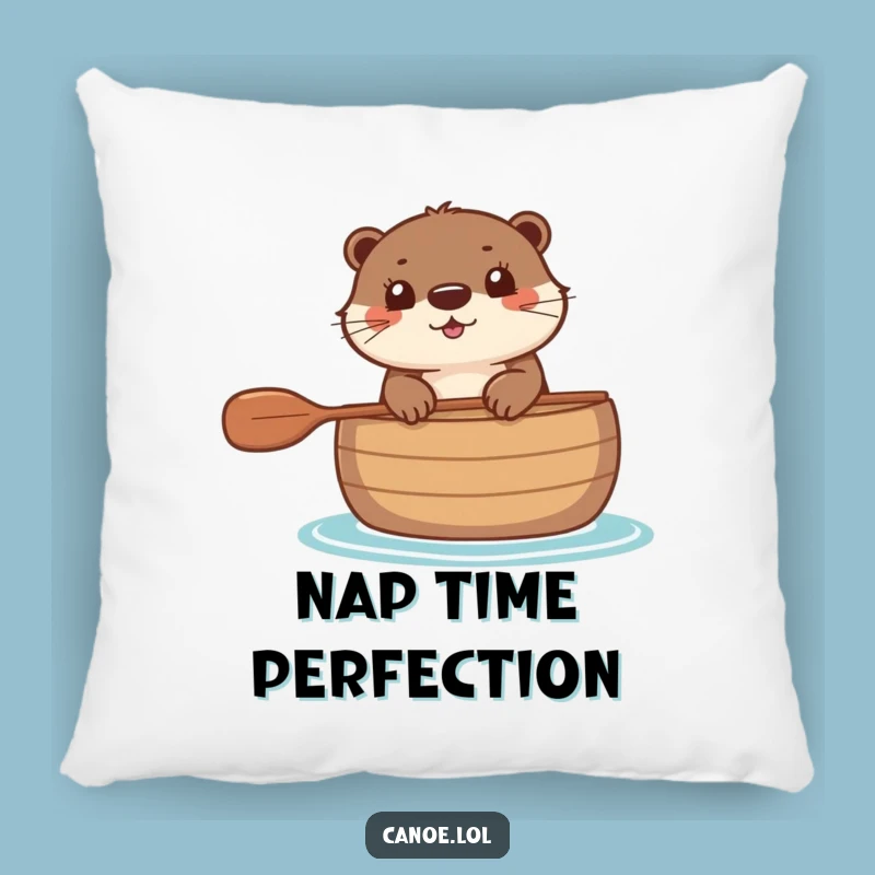 Funny Otter Canoe Pillow: Add a Comfy & Cute Touch to Your Decor!