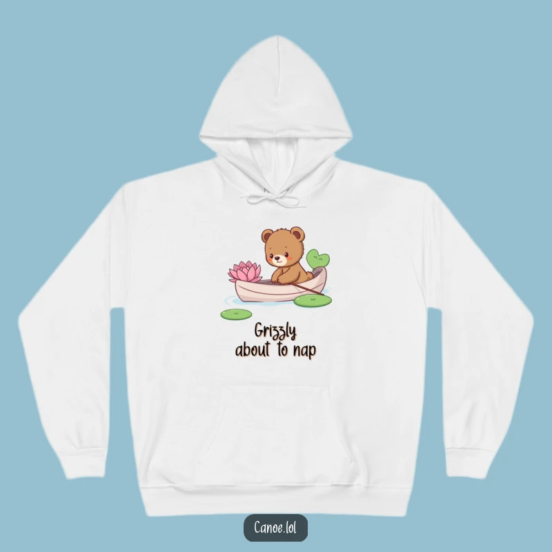 Cozy Funny Bear Cub Canoe Hoodie: Stay Curious with this Explorer Sweatshirt Gift