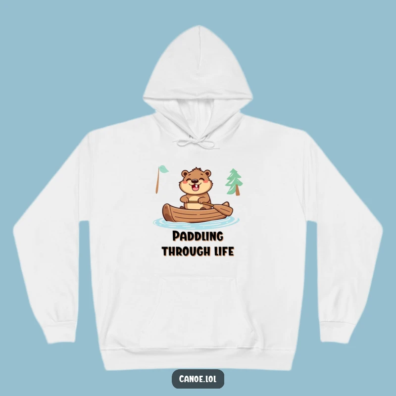 Funny Excited Beaver Hoodie: Cozy Adventure Gear!