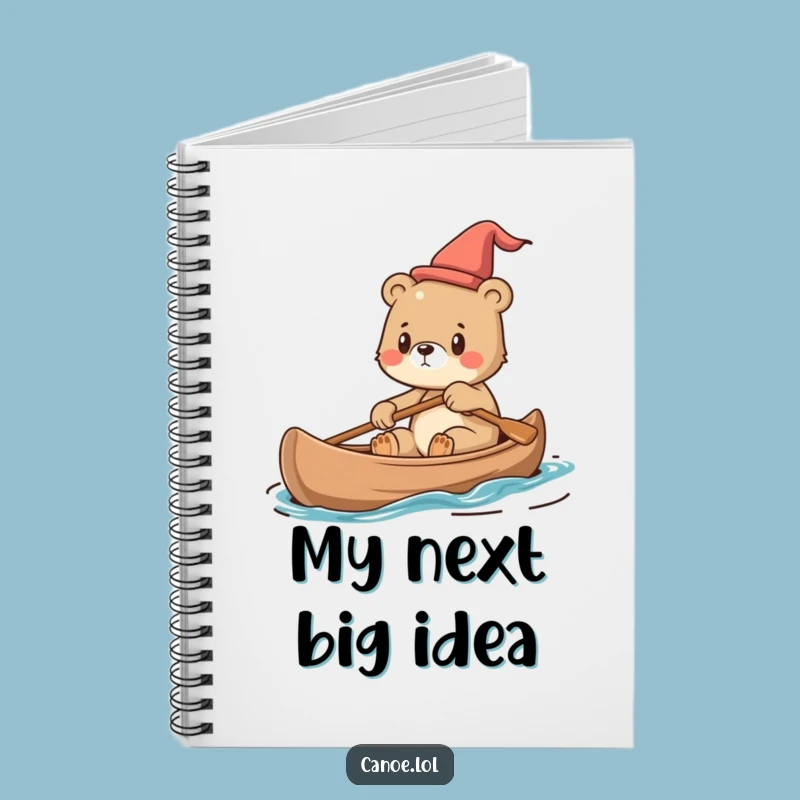 Funny Bear Cub Canoe Notebook: Chart Your Course with This Determined Journal!