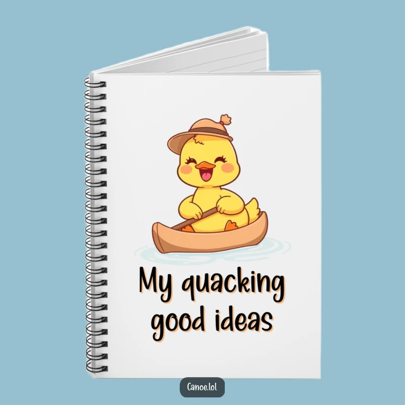 Funny Joyful Duckling Canoe Notebook: Journal Your Fun with this Hat-Wearing Friend Gift
