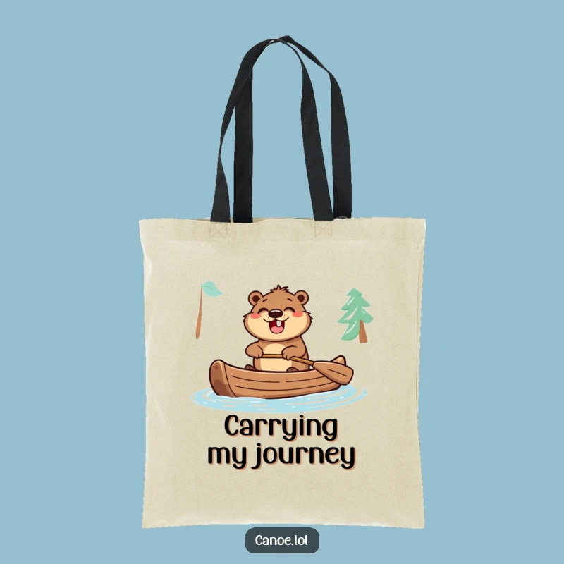 Funny Excited Beaver Tote Bag: Carry Your Adventure!